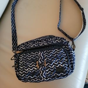 Navy&white Lug Carousel Purse with straps